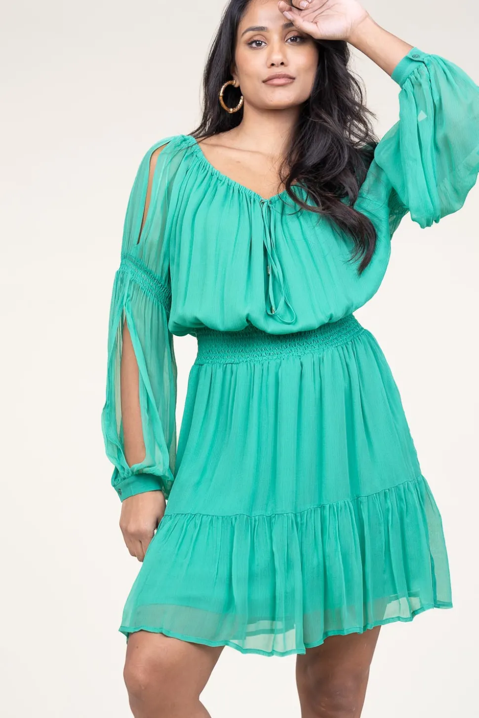 Crepe Transparant Dress Napola | Green... | Liu Jo | Little Soho