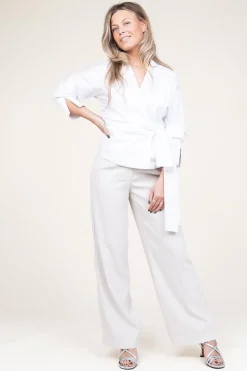 Crepe Trousers Zach | Natural... | Dante 6 | Little Soho