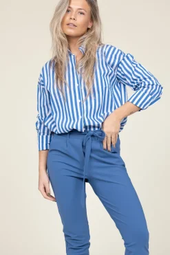Crispy Cotton Blouse Harper | Blue... | Cc Heart | Little Soho