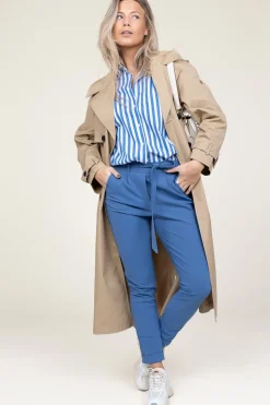 Crispy Cotton Blouse Harper | Blue... | Cc Heart | Little Soho
