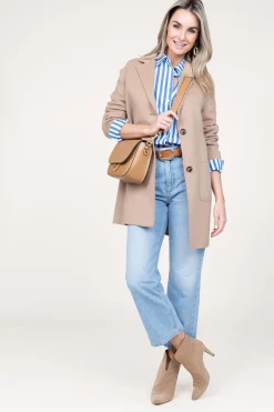 Crispy Cotton Blouse Harper | Blue... | Cc Heart | Little Soho