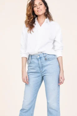 Crispy Cotton Blouse Harper | White... | Cc Heart | Little Soho