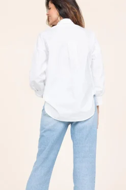 Crispy Cotton Blouse Harper | White... | Cc Heart | Little Soho