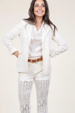 Crochet Blazer Bartolo | White... | Liu Jo | Little Soho