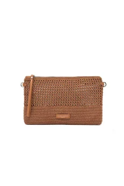 Crochet Clutch Victoria | Camel... | Gianni Chiarini | Little Soho