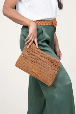 Crochet Clutch Victoria | Camel... | Gianni Chiarini | Little Soho