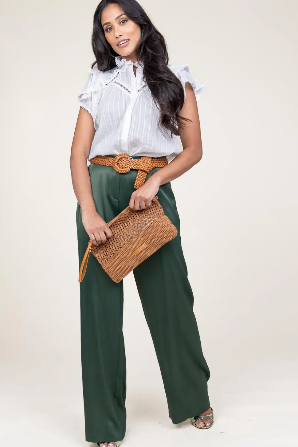 Crochet Clutch Victoria | Camel... | Gianni Chiarini | Little Soho