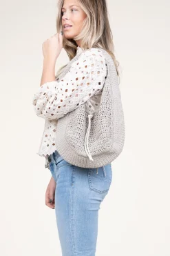 Crochet Shopper Euforia | Taupe... | Gianni Chiarini | Little Soho