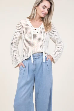 Crochet Sweater Nubia | Natural... | Liu Jo | Little Soho