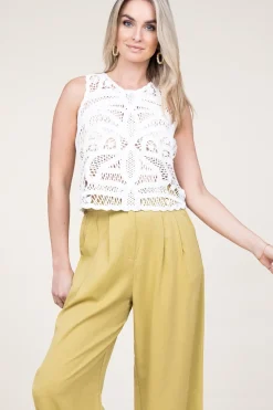 Crochet Top Taro | White... | Berenice | Little Soho