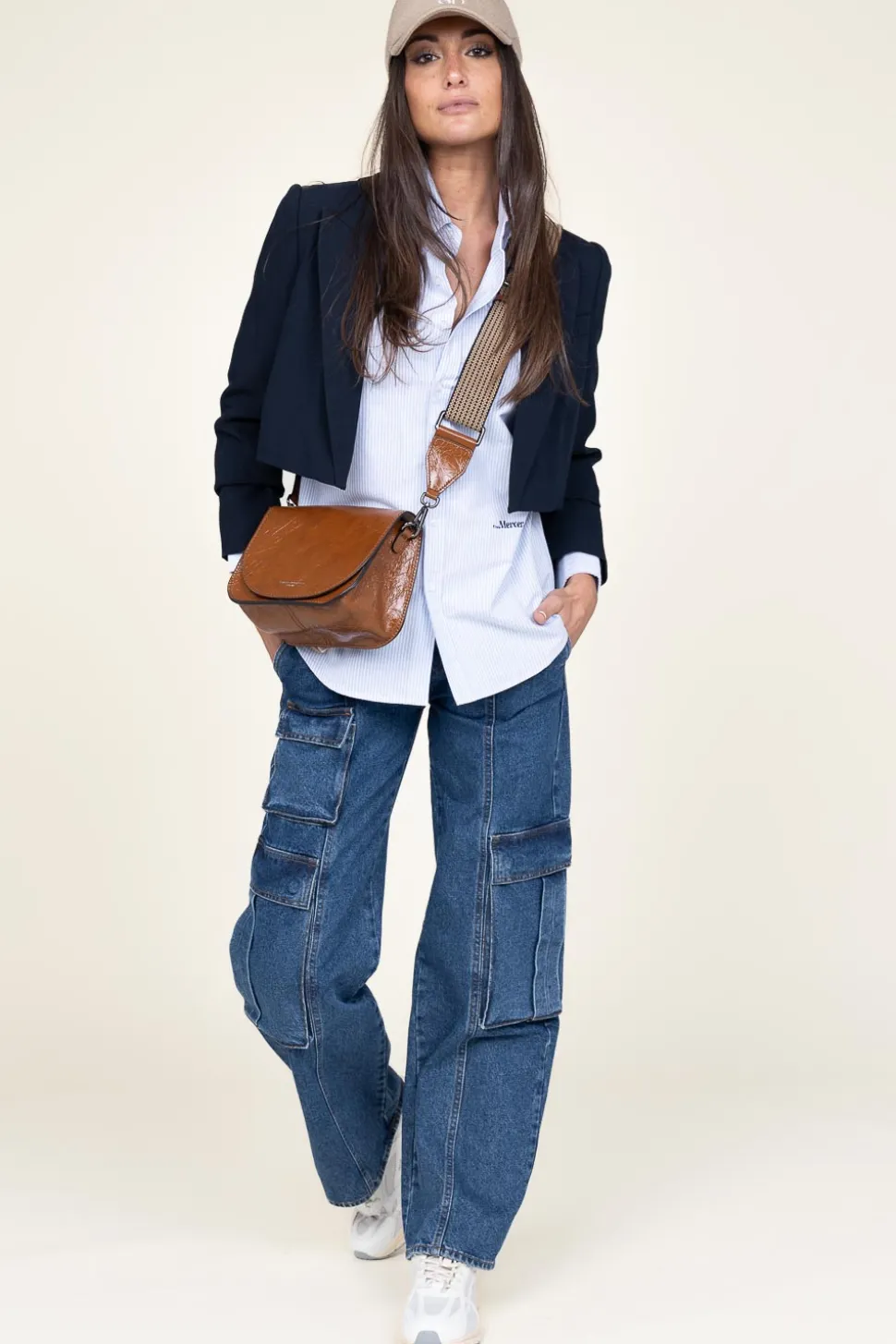 Cropped Blazer Vola | Blue... | Co'Couture | Little Soho