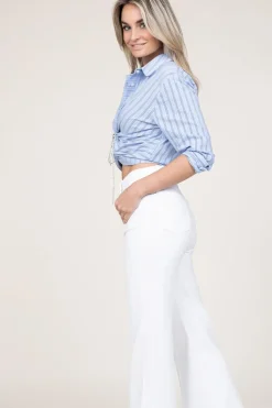 Cropped Blouse Battaglia | Blue... | Liu Jo | Little Soho