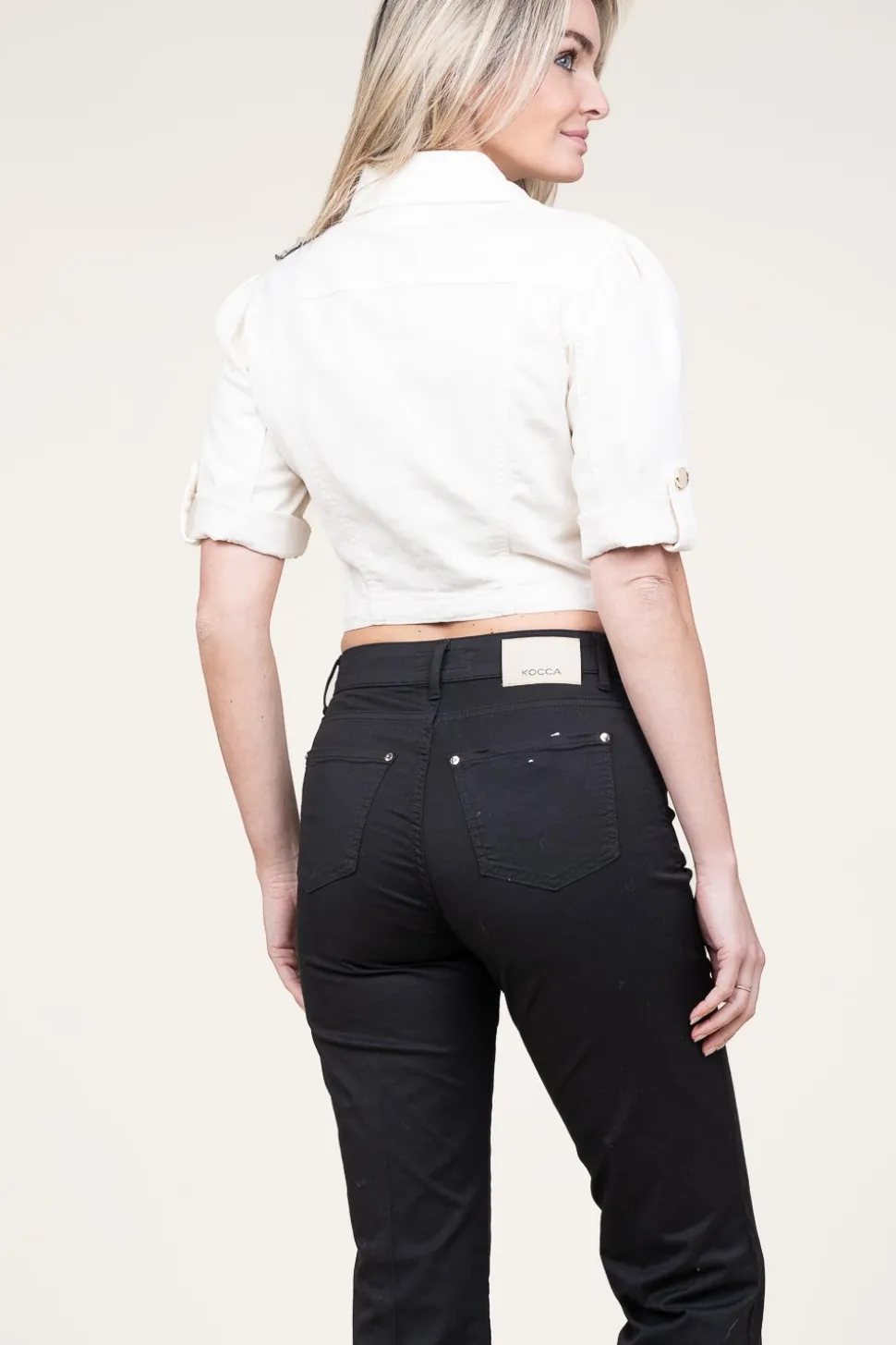 Cropped Denim Jacket Bakari | Natural... | Kocca | Little Soho