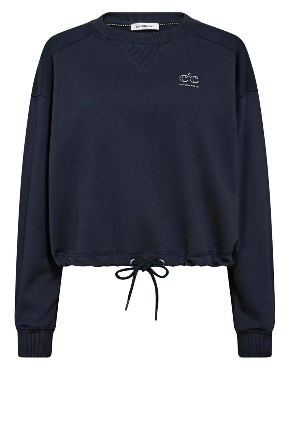 Cropped Sweater With Drawstring Clean | Blue... | Co'Couture | Little Soho