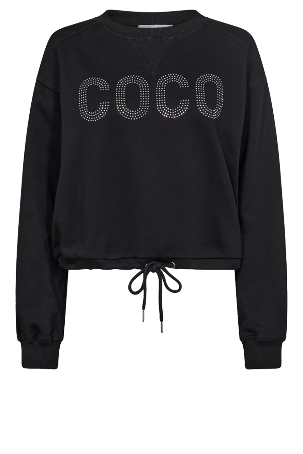 Cropped Sweater With Rhinestones Stone | Black... | Co'Couture | Little Soho