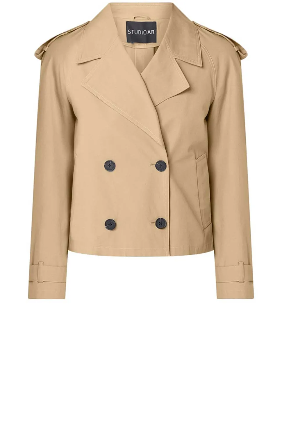 Cropped Trenchcoat Samora | Beige... | Studio Ar | Little Soho