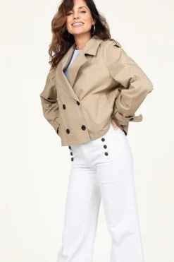 Cropped Trenchcoat Samora | Beige... | Studio Ar | Little Soho