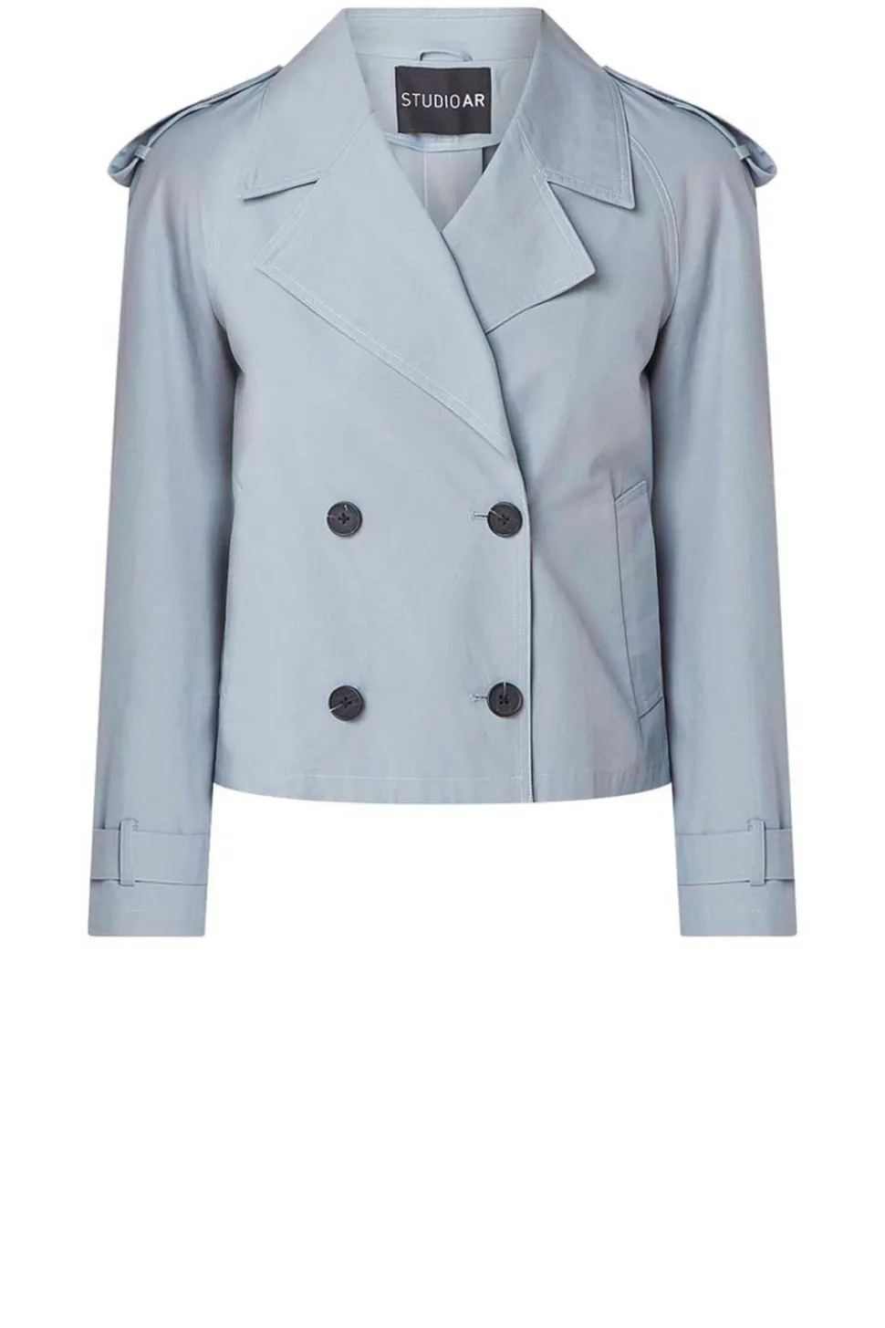 Cropped Trenchcoat Samora | Blue... | Studio Ar | Little Soho