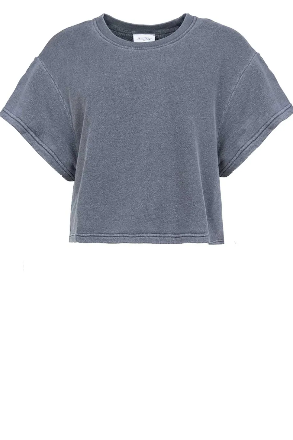 Cropped Washed Soft Sweater Dafstreet | Grey... | American Vintage | Little Soho