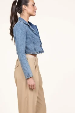 Denim Cropped Jacket Vika | Blue... | Co'Couture | Little Soho