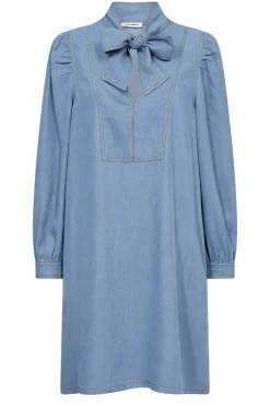 Denim Dress With Bow Titus | Blue... | Co'Couture | Little Soho