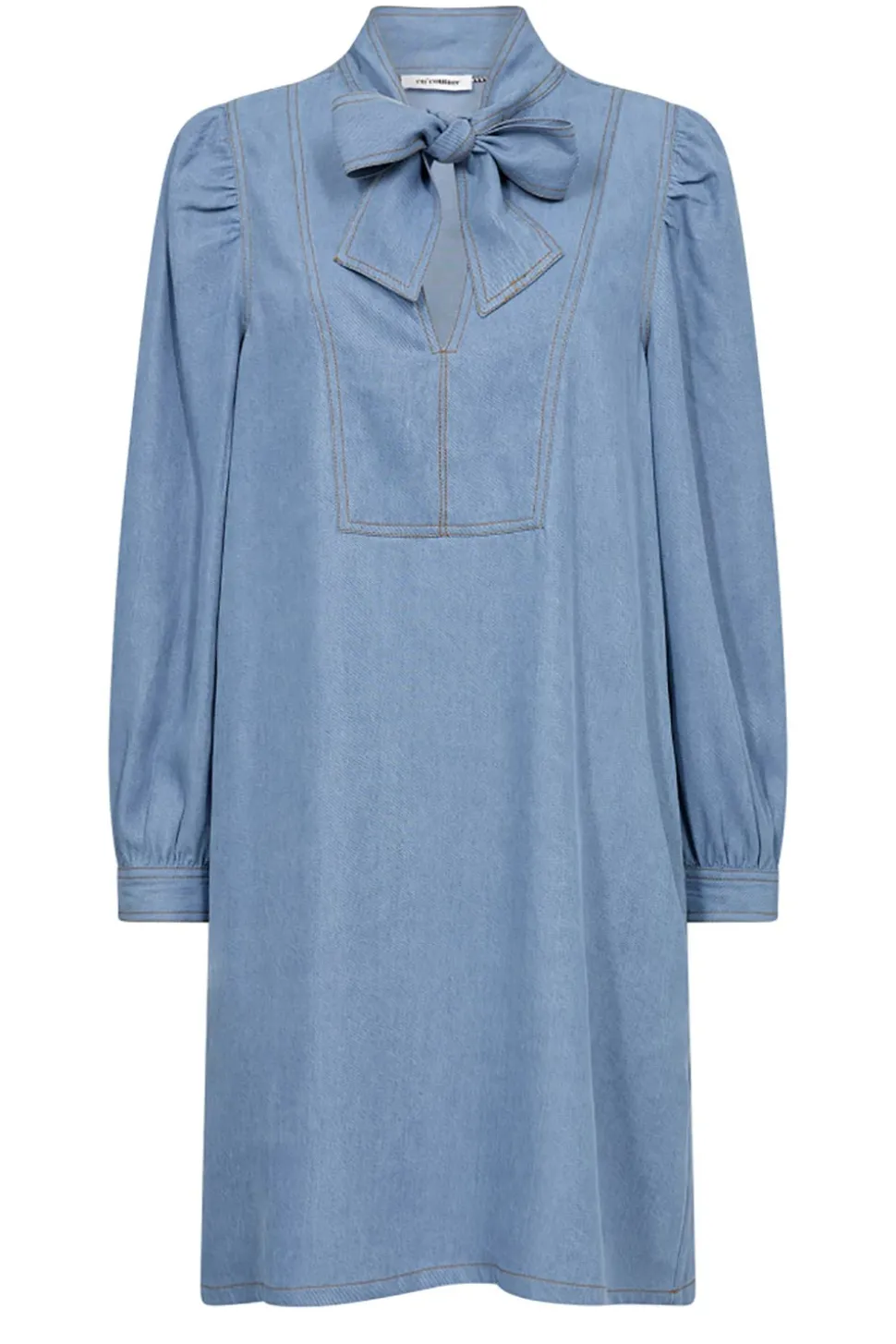 Denim Dress With Bow Titus | Blue... | Co'Couture | Little Soho