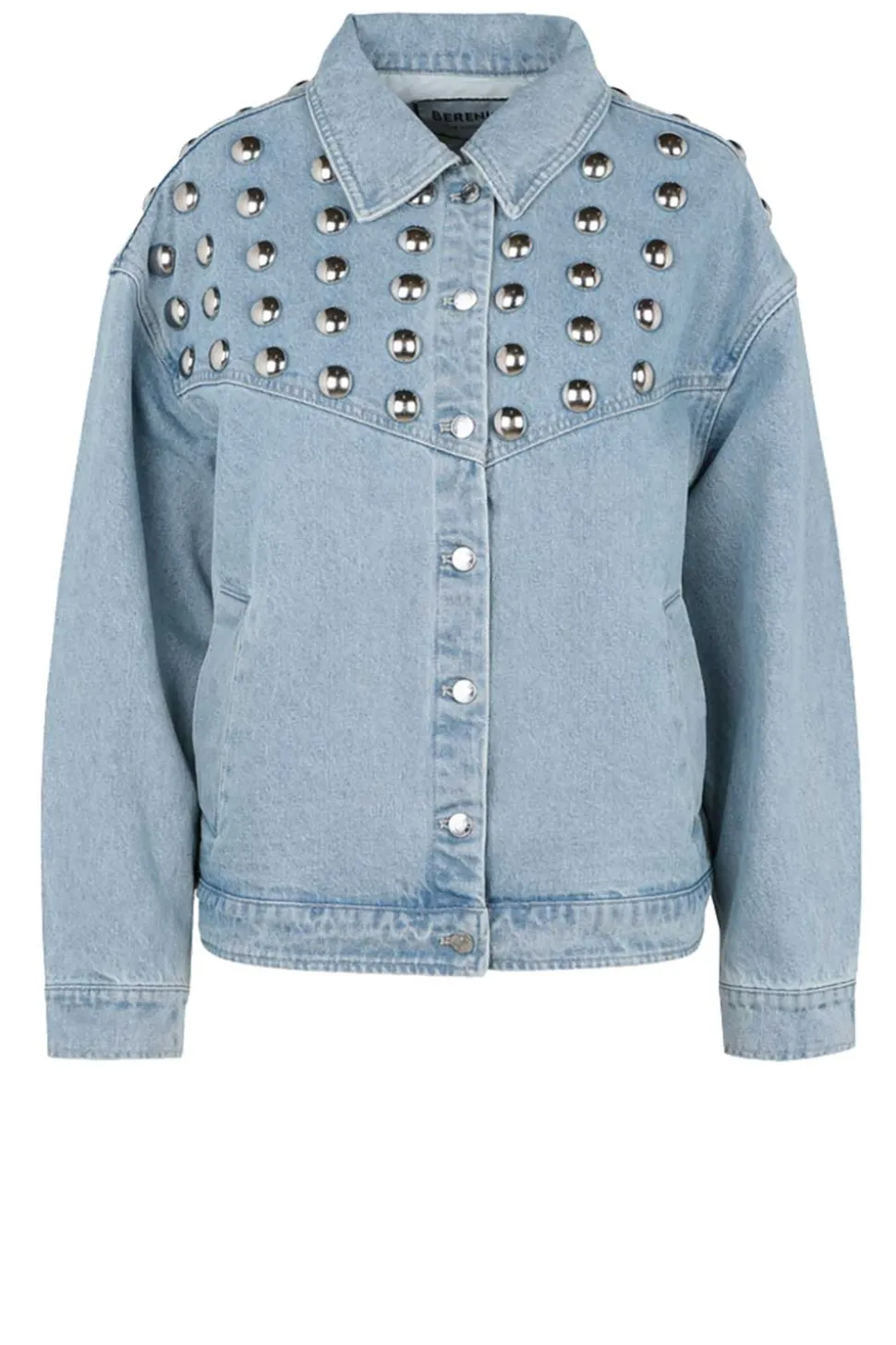 Denim Jacket With Studs Vivi | Blue... | Berenice | Little Soho