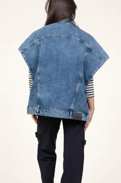 Denim Poncho Darin | Blue... | Co'Couture | Little Soho