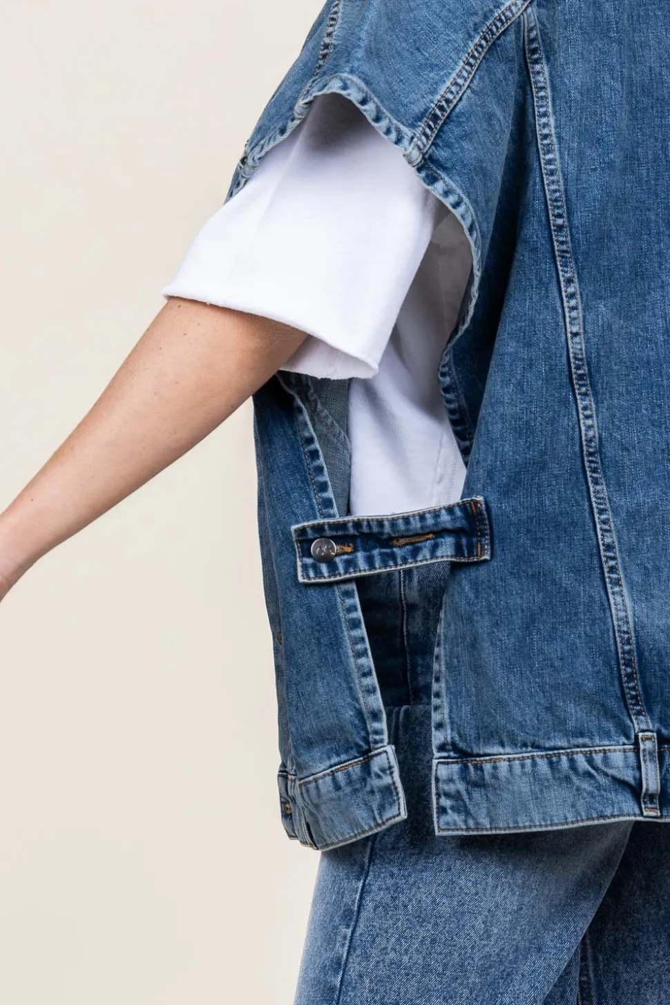 Denim Poncho Darin | Blue... | Co'Couture | Little Soho