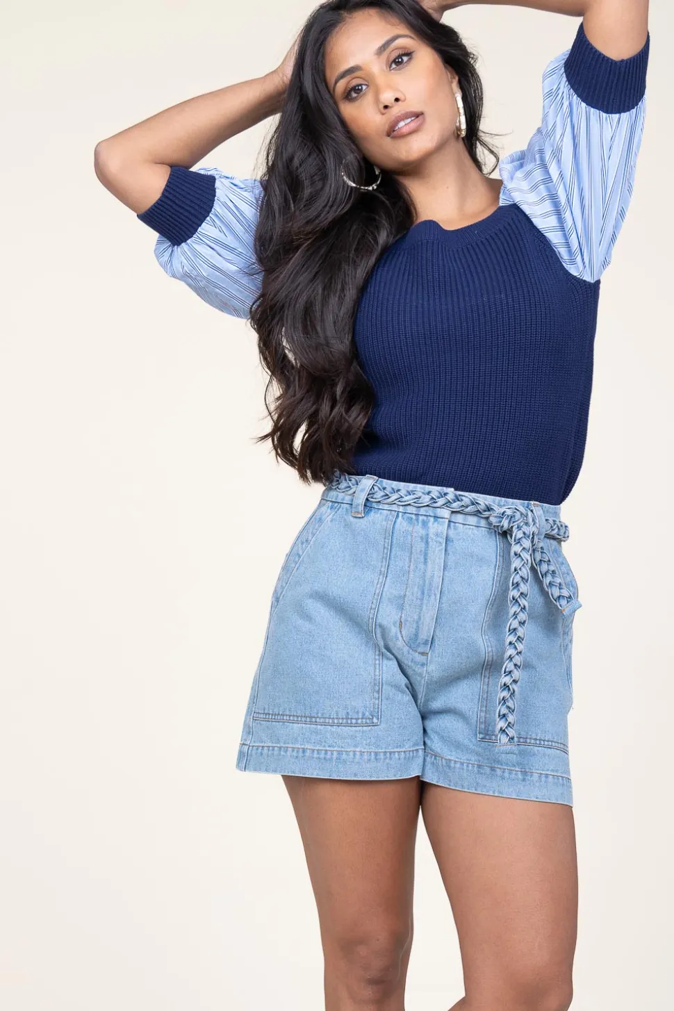 Denim Short Solare | Blue... | Berenice | Little Soho