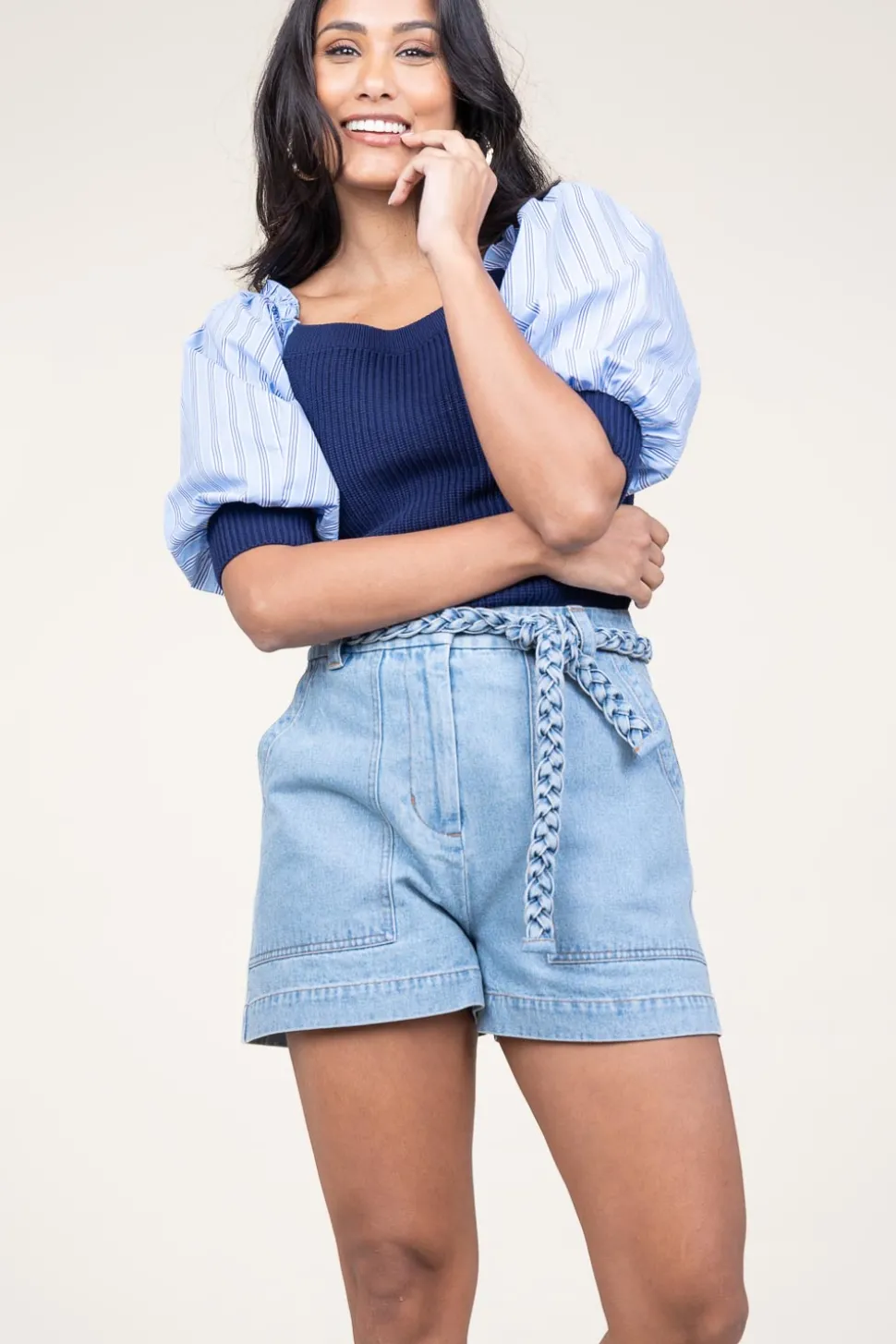 Denim Short Solare | Blue... | Berenice | Little Soho