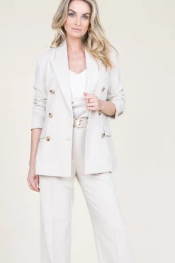 Double Breasted Blazer Evie | Natural... | Second Female | Little Soho