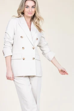 Double Breasted Blazer Evie | Natural... | Second Female | Little Soho