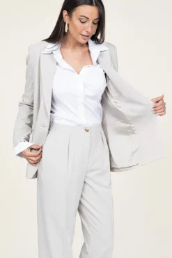 Double Breasted Blazer Frame | Natural... | Dante 6 | Little Soho