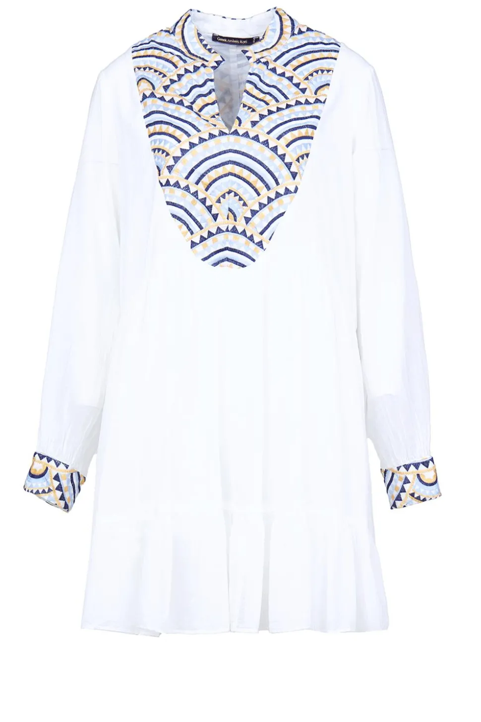 Dress With Embroidery Alexa | White... | Greek Archaic Kori | Little Soho