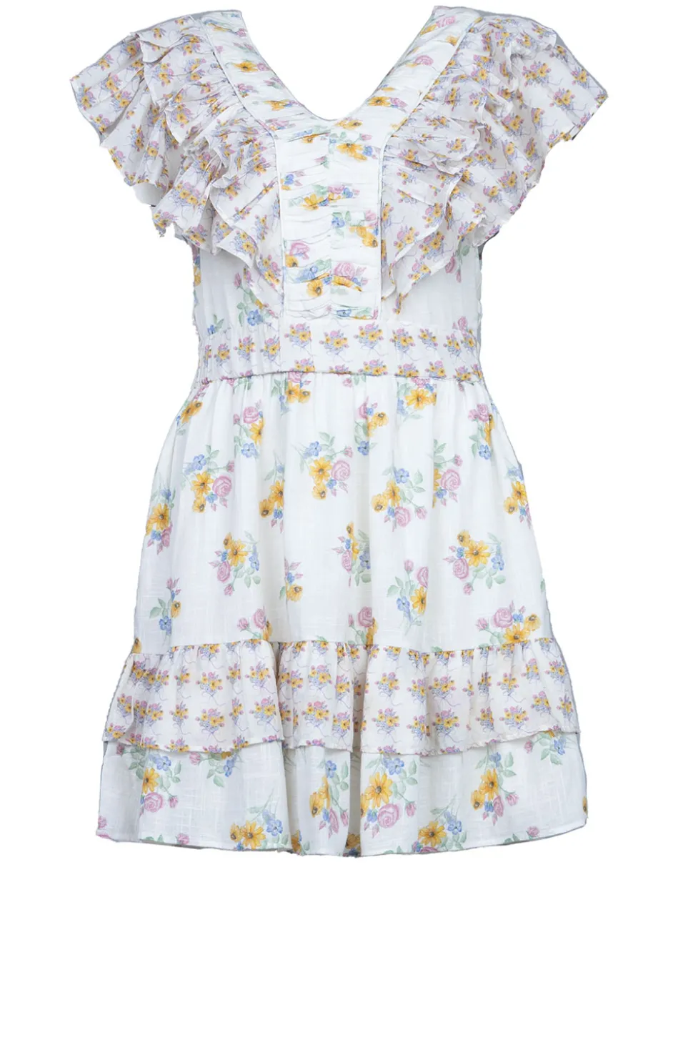 Dress With Floral Print Roro | White... | Berenice | Little Soho