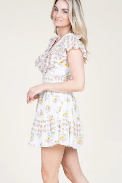 Dress With Floral Print Roro | White... | Berenice | Little Soho