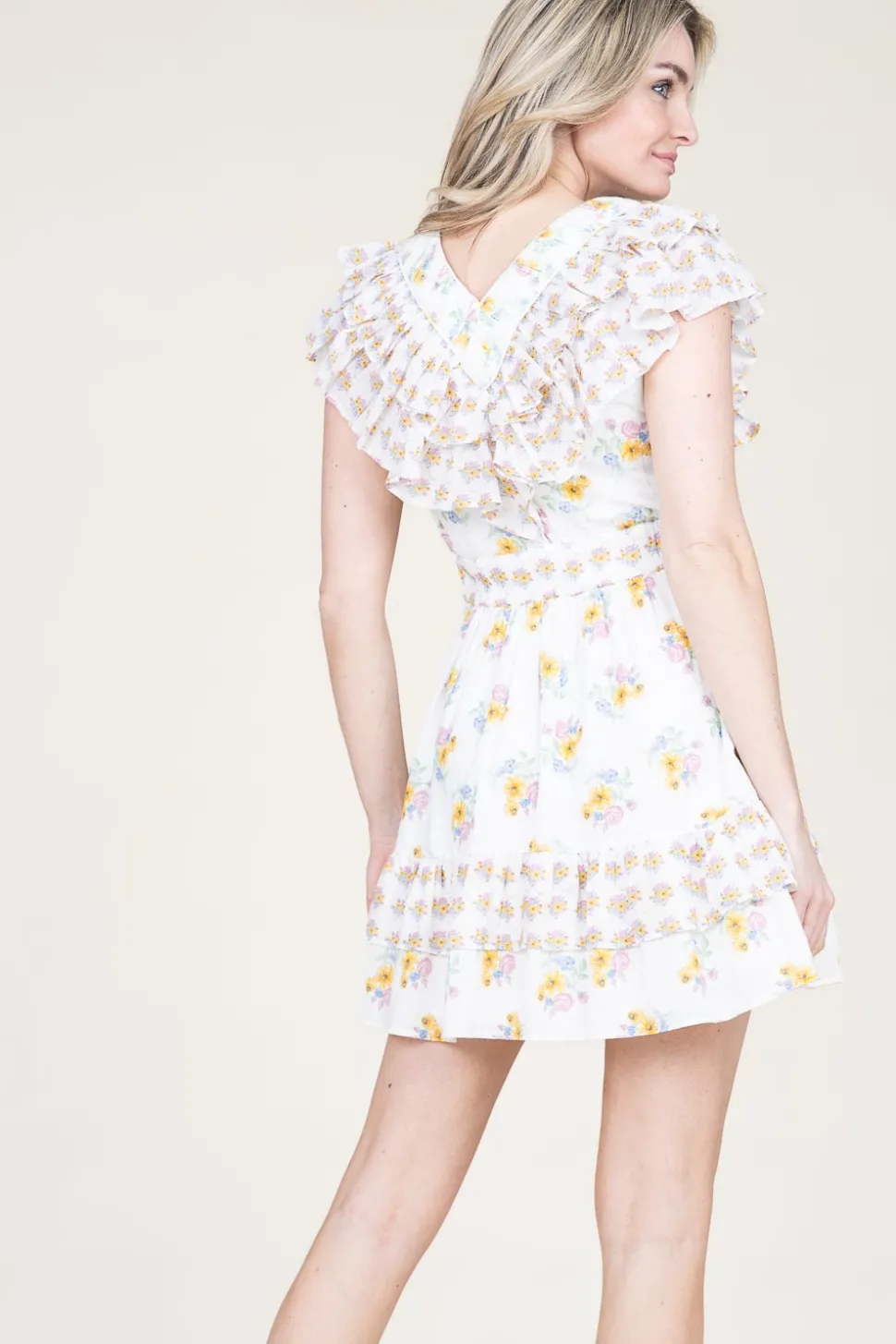 Dress With Floral Print Roro | White... | Berenice | Little Soho