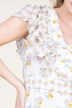 Dress With Floral Print Roro | White... | Berenice | Little Soho