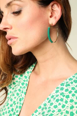 Earrings Saphira Basic Medium | Green... | Barong Barong | Little Soho