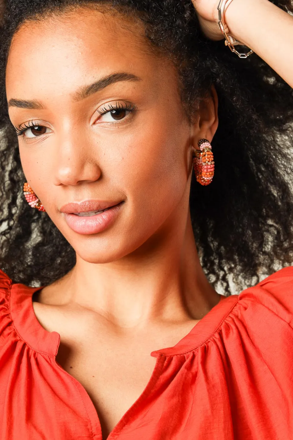 Earrings Saphira Beads Small | Orange... | Barong Barong | Little Soho