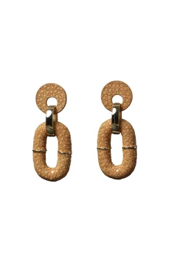 Earrings Saphira Duo | Beige... | Barong Barong | Little Soho