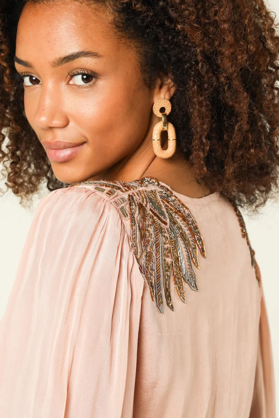 Earrings Saphira Duo | Beige... | Barong Barong | Little Soho