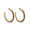 Earrings Saphira Full Moon Gemstones Medium | Beige... | Barong Barong | Little Soho