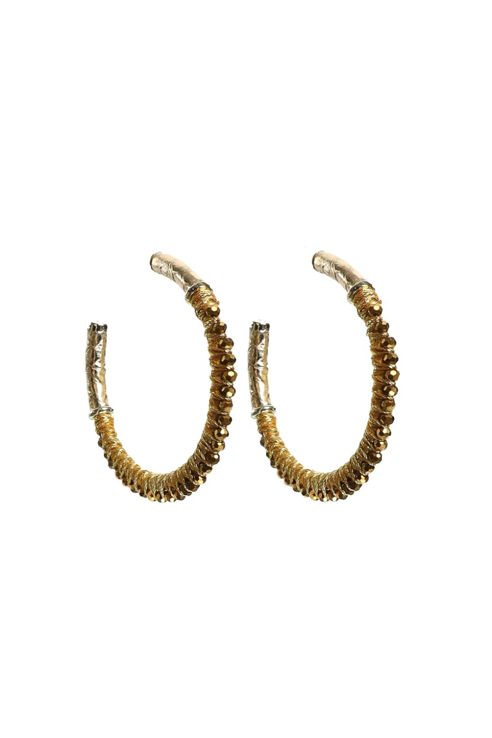 Earrings Saphira Full Moon Gemstones Medium | Gold... | Barong Barong | Little Soho