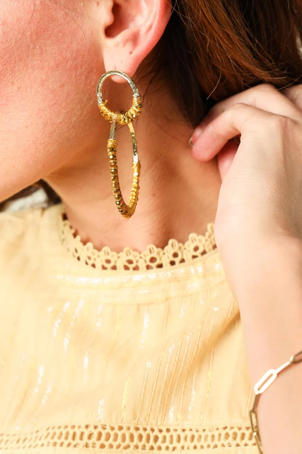 Earrings Saphira Twin | Gold... | Barong Barong | Little Soho