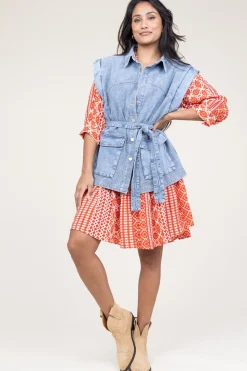 Ecovero Dress With Print Sabine | Red... | Lollys Laundry | Little Soho