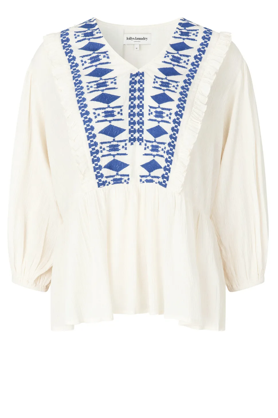 Embroidered Crepe Top Kanpur | Natural... | Lollys Laundry | Little Soho