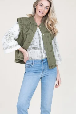 Embroidered Waistcoat Mina | Green... | Ba&Sh | Little Soho