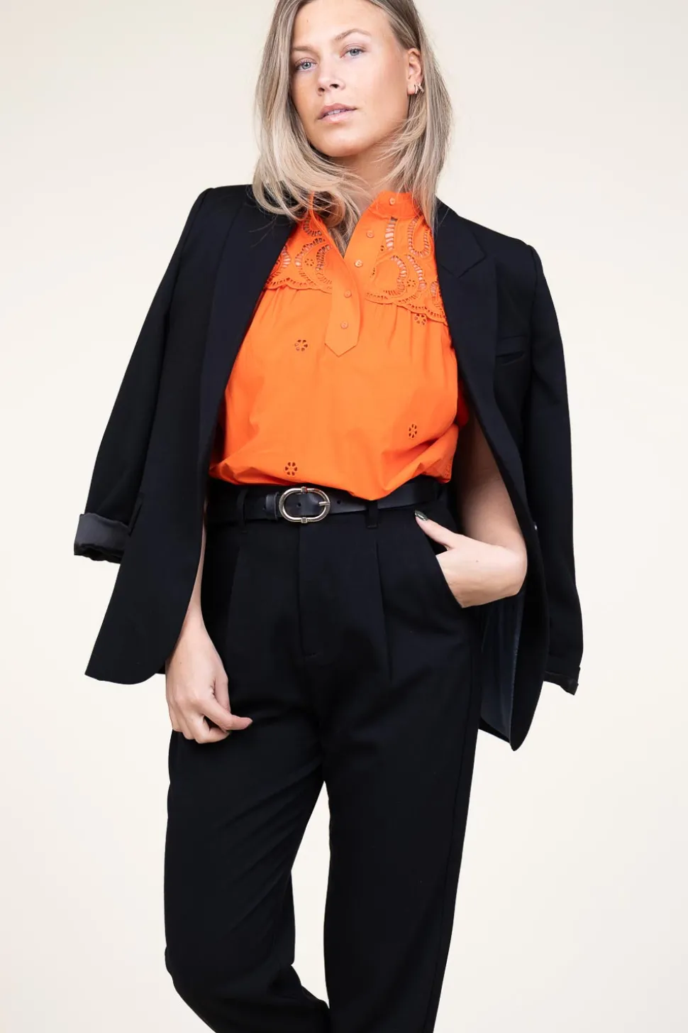 Embroidery Blouse Lina | Orange... | Suncoo | Little Soho